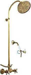 Душевая система со смесителем для душа Rav Slezak Morava retro бронза/белый MK181.5/3SM Душевая система со смесителем для душа Rav Slezak Morava retro бронза/белый MK181.5/3SM, 1