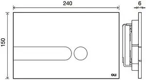 Клавиша смыва для унитаза OLI I-PLATE 670005 черный глянцевый Клавиша смыва для унитаза OLI I-PLATE 670005 черный глянцевый, 2