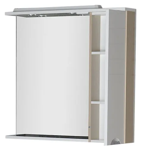 Шкаф-зеркало Aquanet Гретта 90 R белый/светлый дуб 00173987