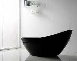 Ванна акриловая отдельностоящая Abber 183x78 белый/панель Black matte AB9233MB, 5