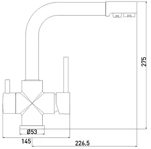 Смеситель для кухни с подключением к фильтру Gross Aqua Ecolife хром 3120609C Смеситель для кухни с подключением к фильтру Gross Aqua Ecolife хром 3120609C, 2