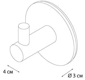 Крючок 2шт Fixsen Equipment чёрный матовый FX-558A Крючок 2шт Fixsen Equipment чёрный матовый FX-558A, 3