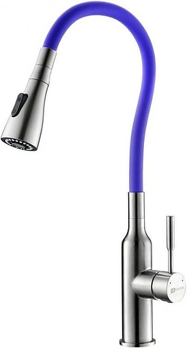 Смеситель для кухни Lemark Expert хром/синий LM5082S-Blue