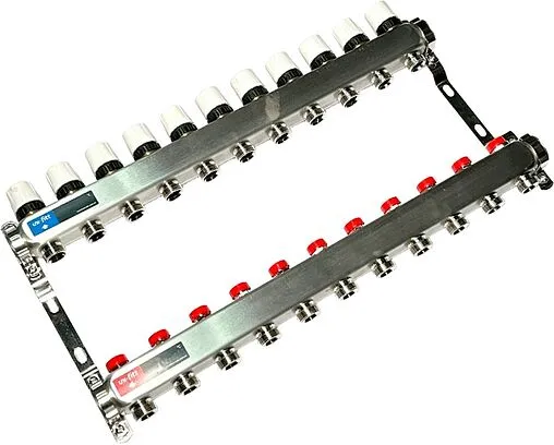 Группа коллекторная без расходомеров 11 отводов 1&quot;в/в x ¾&quot;ек Uni-fitt TECHNO 451W4311