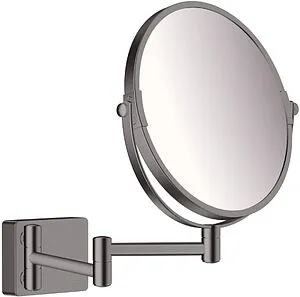 Косметическое зеркало Hansgrohe AddStoris шлифованный чёрный хром 41791340 Косметическое зеркало Hansgrohe AddStoris шлифованный чёрный хром 41791340, 1