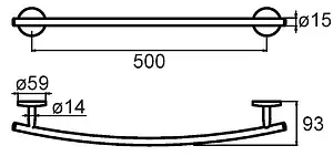 Полотенцедержатель Milardo Cadiss хром CADSM10M49, 2