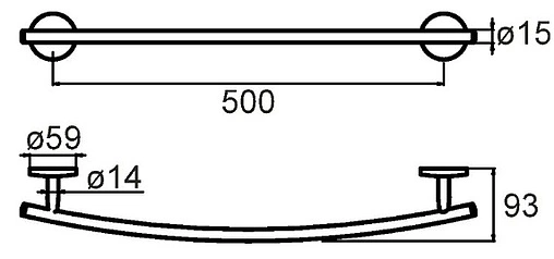 Полотенцедержатель Milardo Cadiss хром CADSM10M49