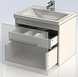 Тумба-умывальник подвесная Aquanet Порто 60 белый 00195730+00183659