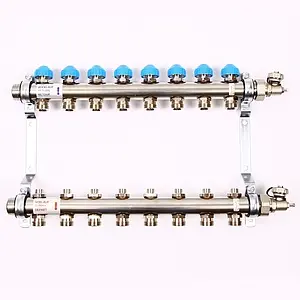 Группа коллекторная без расходомеров 8 отводов 1"н/н x ¾"ек Uni-fitt 456W4308 Группа коллекторная без расходомеров 8 отводов 1"н/н x ¾"ек Uni-fitt 456W4308, 1