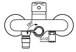 Смеситель для ванны с длинным изливом Vidima Hype хром BA400AA, 4