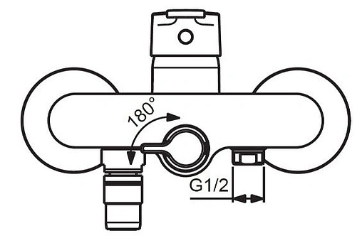 Смеситель для ванны с длинным изливом Vidima Hype хром BA400AA
