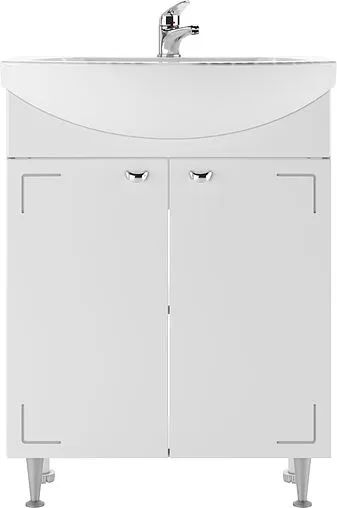 Тумба-умывальник напольный Айсберг Классик 65 белый DA1134T+Вн МуБ07