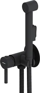 Гигиенический душ со смесителем Dorff Logic чёрный матовый D3075000BL, 1