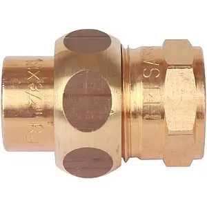 Американка пайка прямая переходная (плоское уплотнение) 15мм x ½"в Sanha 4330g 143301512 Американка пайка прямая переходная (плоское уплотнение) 15мм x ½"в Sanha 4330g 143301512, 5