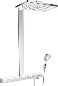 Душевая система с термостатом для душа Hansgrohe Rainmaker Select 460 3jet хром/белый 27106400 Душевая система с термостатом для душа Hansgrohe Rainmaker Select 460 3jet хром/белый 27106400, 1
