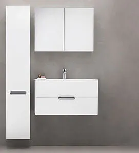 Шкаф-пенал подвесной с бельевой корзиной Am.Pm Spirit 32 L белый M70CHL0321WG, 4