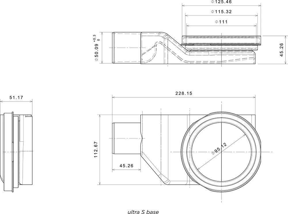 Лоток душевой Set 650мм h=52мм 0.8л/сек Pestan Confluo Premium Gold Line 650 13100053