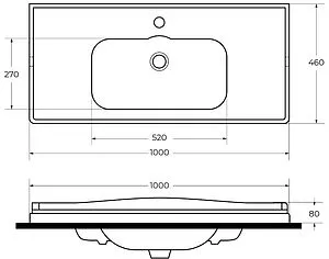 Раковина Cezares GIUBILEO 100 белый CZR-ELT-100-LVB, 2