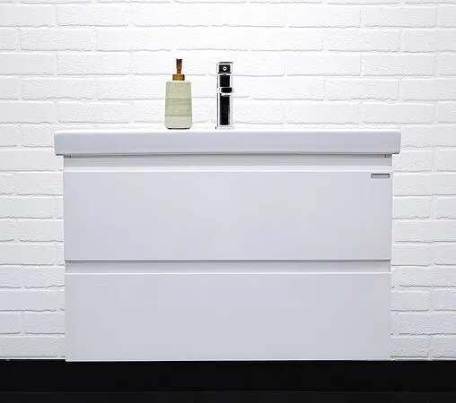 Тумба-умывальник подвесной Домино Graffo 80 белый DGr2103T+S-UM-MOD80SL/1