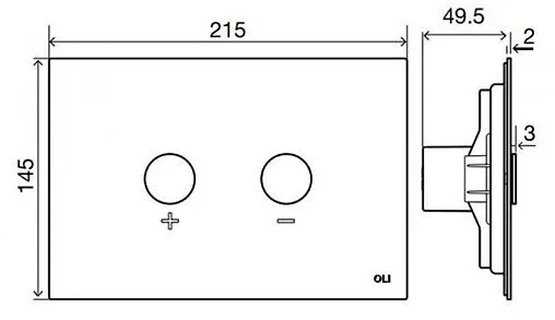 Клавиша смыва для унитаза OLI Blink 216621 белый
