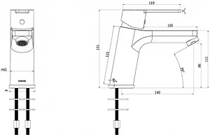 Смеситель для раковины Swedbe Kronos хром 2010 Смеситель для раковины Swedbe Kronos хром 2010, 2