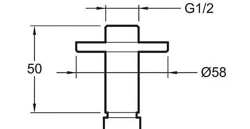 Держатель верхнего душа на потолок Jacob Delafon Eo хром E889-CP