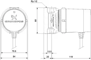 Насос циркуляционный для ГВС Grundfos Comfort Basic 15-14 B PM 97916771, 2