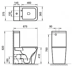 Унитаз-компакт безободковый BelBagno Ardente-R белый BB02093CPR+BB02093T Унитаз-компакт безободковый BelBagno Ardente-R белый BB02093CPR+BB02093T, 2