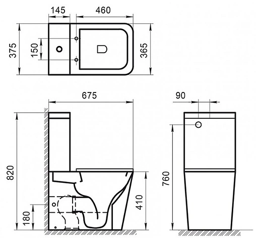 Унитаз-компакт безободковый BelBagno Ardente-R белый BB02093CPR+BB02093T