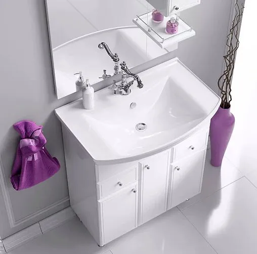 Тумба под умывальник напольная Aqwella Barcelona 70 белый BA0107K