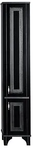 Шкаф-пенал напольный Aquanet Валенса чёрный/серебро 180300 Шкаф-пенал напольный Aquanet Валенса чёрный/серебро 180300, 1