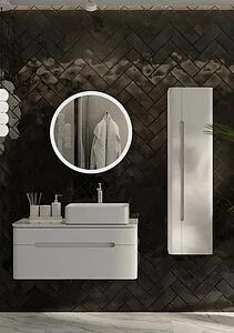 Шкаф-пенал подвесной Jorno Shine 33 белый Shi.04.125/P/W Шкаф-пенал подвесной Jorno Shine 33 белый Shi.04.125/P/W, 4