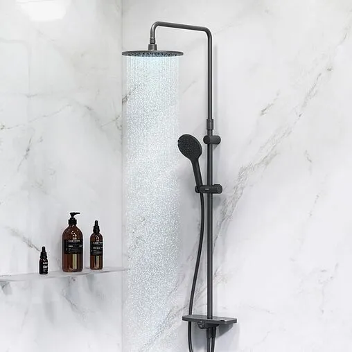 Душевая система со смесителем для душа Am.Pm Like чёрный матовый F0780222 Душевая система со смесителем для душа Am.Pm Like чёрный матовый F0780222