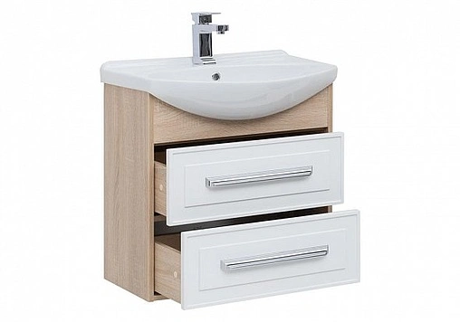 Тумба под умывальник Aquanet Остин 65 белый/дуб сонома 00200910