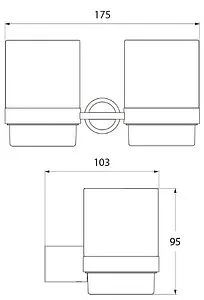 Стакан двойной IDDIS Monet хром L024 Стакан двойной IDDIS Monet хром L024, 2