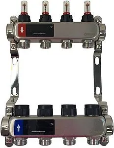 Группа коллекторная с расходомерами 11 отводов 1"в/в x ¾"ек WAAG WG.589.0611 Группа коллекторная с расходомерами 11 отводов 1"в/в x ¾"ек WAAG WG.589.0611, 1