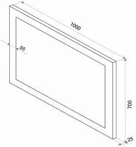 Зеркало с подсветкой Continent Relax Led 100x70 белый ЗЛП470 Зеркало с подсветкой Continent Relax Led 100x70 белый ЗЛП470, 2