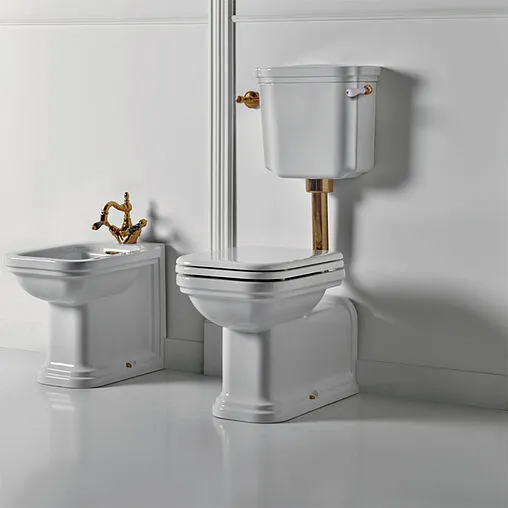 Унитаз со средним бачком Kerasan Waldorf белый 411601+418301+