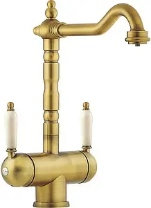 Смеситель для кухни с подключением к фильтру Omoikiri Amagasaki-AB античная латунь 4994292 Смеситель для кухни с подключением к фильтру Omoikiri Amagasaki-AB античная латунь 4994292, 1