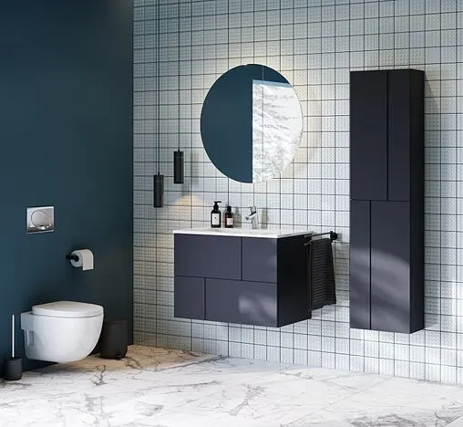 Шкаф-пенал подвесной Roca Luna 40 синий ZRU9307769