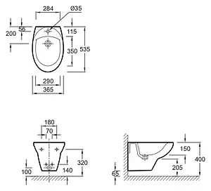 Биде подвесное Jacob Delafon Patio белый E4189-00 Биде подвесное Jacob Delafon Patio белый E4189-00, 2