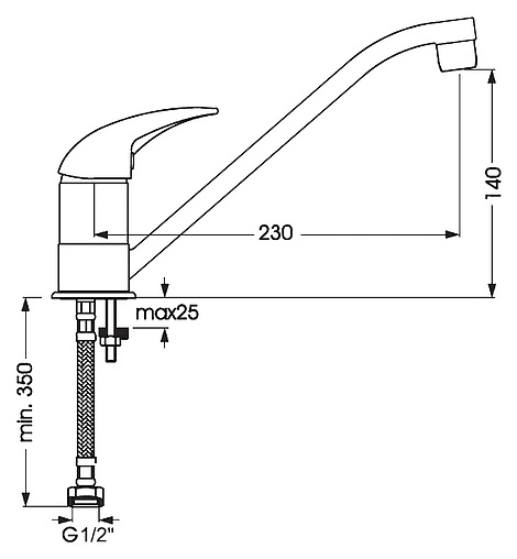 Смеситель для кухни Vidima Orion хром BA006AA