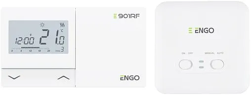 Беспроводной комнатный терморегулятор ENGO белый E901-RF