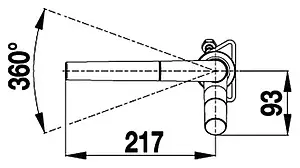 Смеситель для кухни с выдвижным изливом Blanco Yovis-S серый 518293 Смеситель для кухни с выдвижным изливом Blanco Yovis-S серый 518293, 3