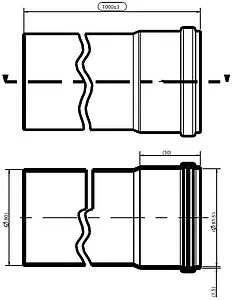 Удлинитель дымохода Ø 80мм L=1000мм (Al) Protherm 0020199424, 2