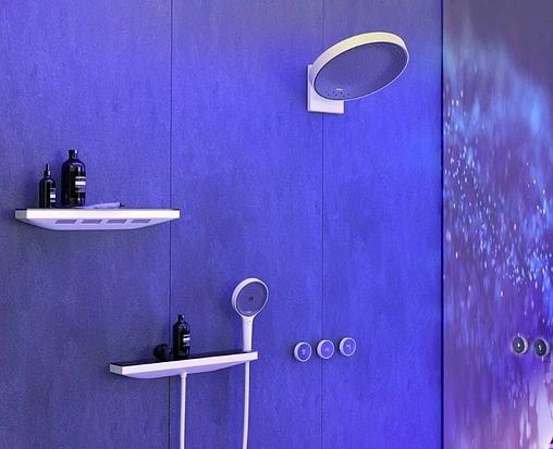 Плечевой душ с полкой Hansgrohe Rainfinity 500 1jet белый матовый/графит 26243700