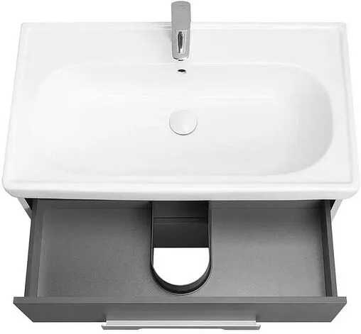 Тумба под умывальник подвесная Aquaton Ар-Деко 85 серый кобальт 1A280401DD8D0