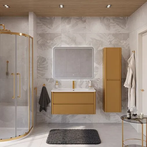 Тумба под умывальник подвесная Cezares Relax 100 брашированное золото RELAX-1000-2C-SO-BORO-P