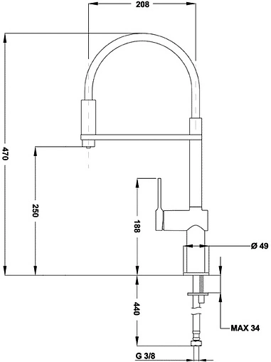 Смеситель для кухни с подключением к фильтру Teka E-Pure EP 937 хром 116000001