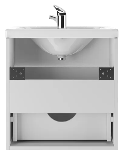 Тумба под умывальник подвесная Айсберг Исеть 55 белый DA3006T
